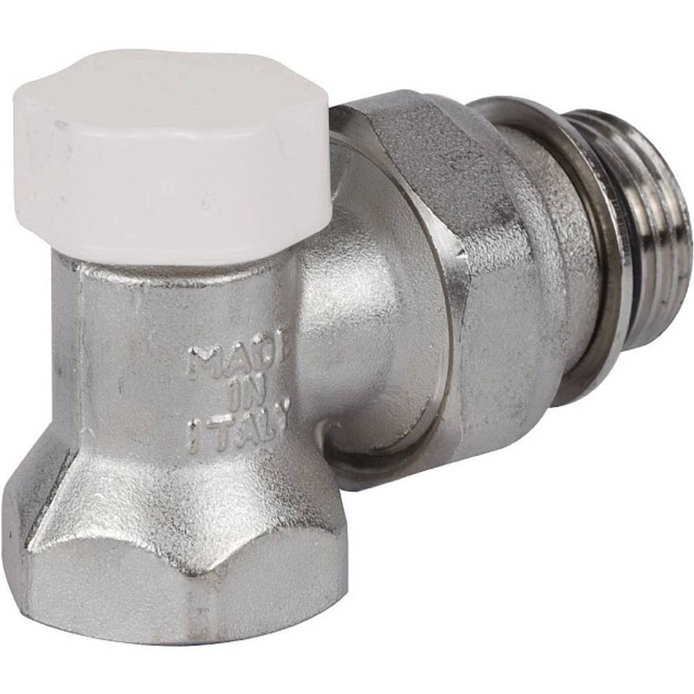 Клапан балансировочный угловой STOUT - 1/2" (ВР/НР-американка, PN10, Tmax 120°C, с самоуплотнением)