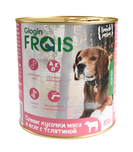 Frais Holistic Консервы для собак мясные кусочки с Телятиной в желе