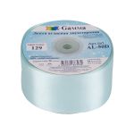 Лента атласная 2-сторонняя 50.0 мм / 33±2 метра, 129 голубой, Gamma AL-50D
