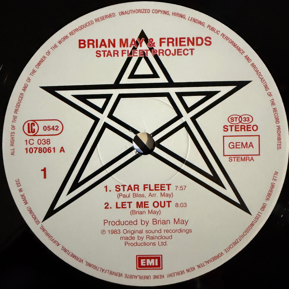 Виниловая пластинка Brian May + Friends - Star Fleet Project LP