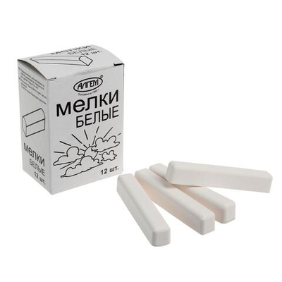 Мел белый 12шт. (Алгем)