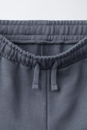 ZARA БРЮКИ STRAIGHT В СТИЛЕ VARSITY, ТЕМНО-СЕРЫЙ
