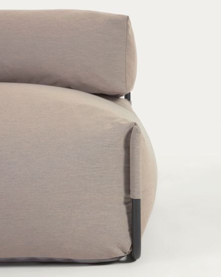 Square пуф квадратный со спинкой 101 x 101 см, бежевый, для садового модульного дивана