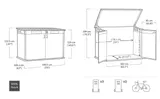 Keter Ящик-шкаф Горизонтальный (Horizontal Shed) 2020 л. ясень — фото 5