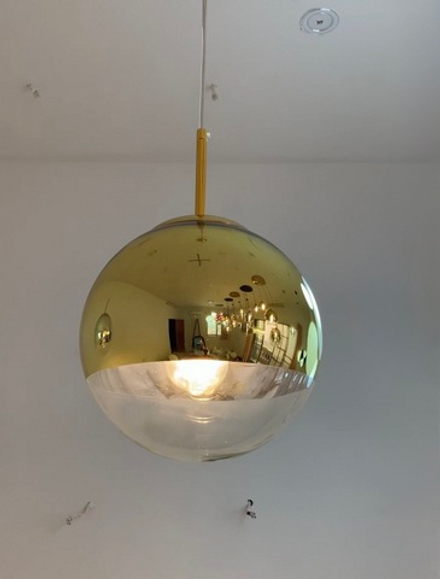 Pendant design lamp Mirror Ball by Tom Dixon (Gold)