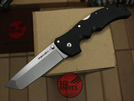 Нож Cold Steel Recon 1 TANTO G10 (V2025) - черная рук., стоунвош клинок