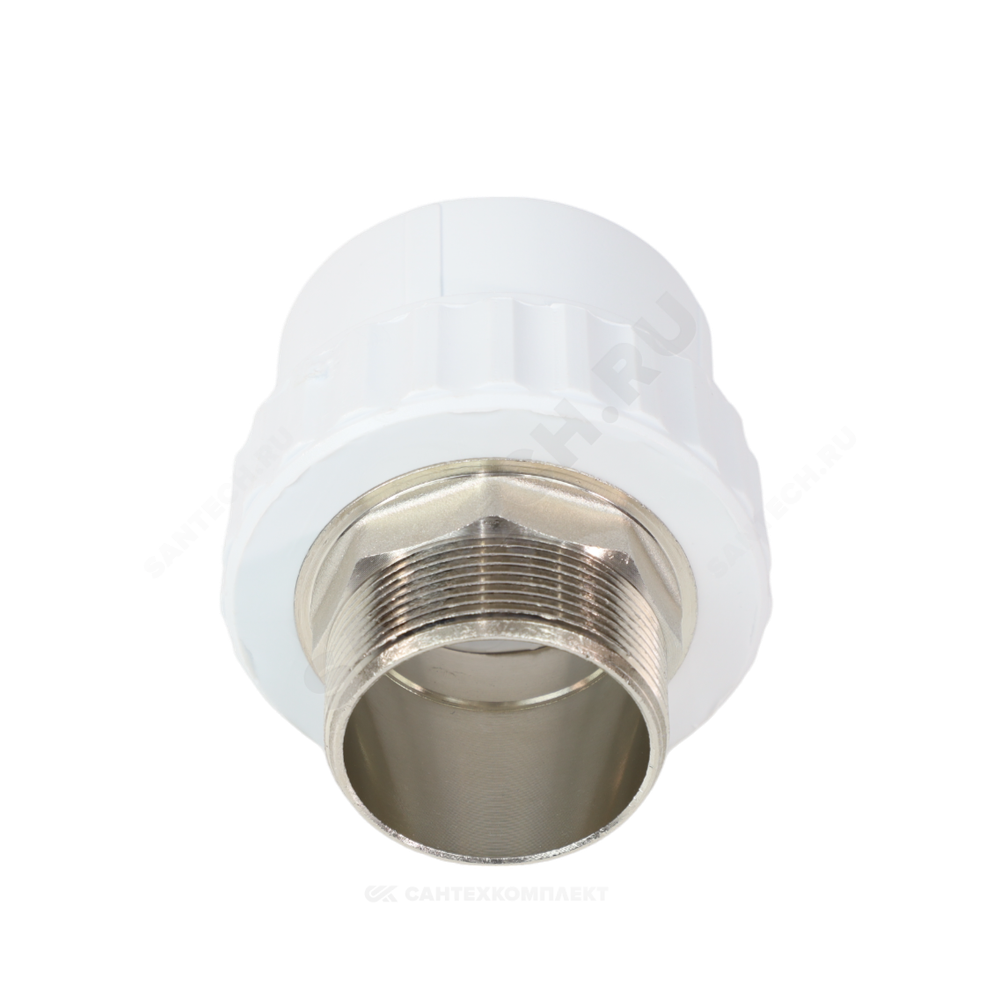Муфта PP-R комбинированная белая Дн 40х1 1/2" НР под ключ VALFEX 10135240