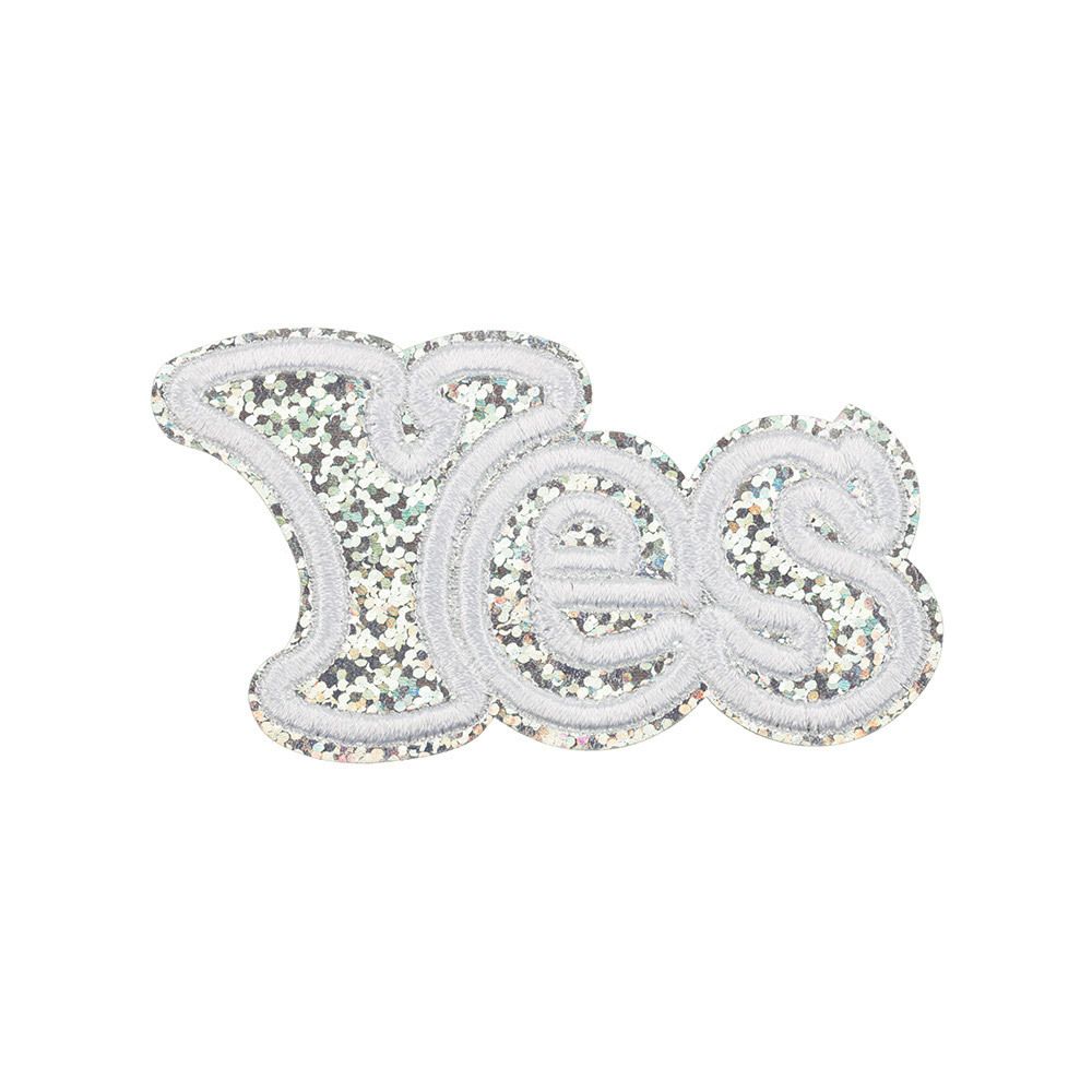 Аппликация термоклеевая "Yes белый" 9х5 см, L №22/5, 5 шт, L084-4, Gamma