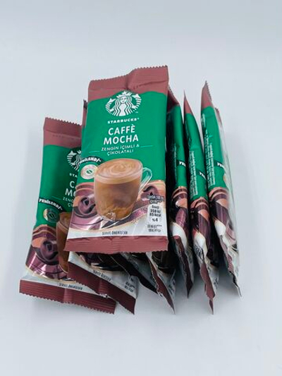 Starbucks Кофе растворимый Caffe Mocha с какао 176 г (8 пакетиков по 22 г) (Турция)