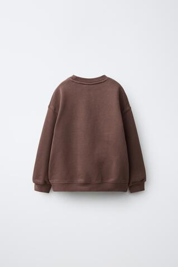 ZARA ОДНОТОННАЯ ТОЛСТОВКА, КОРИЧНЕВЫЙ