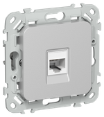 FLITE Розетка компьютерная RJ45 категория 6 UTP РК6-1-0-ФлА алюминий IEK