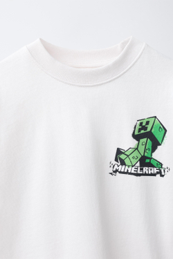 ZARA ФУТБОЛКА MINECRAFT © MOJANG AB, БЕЛЫЙ