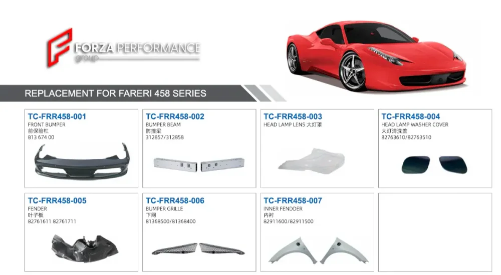 Передний бампер в сборе для Ferrari 458 Spider Italia Speciale Феррари запчасти