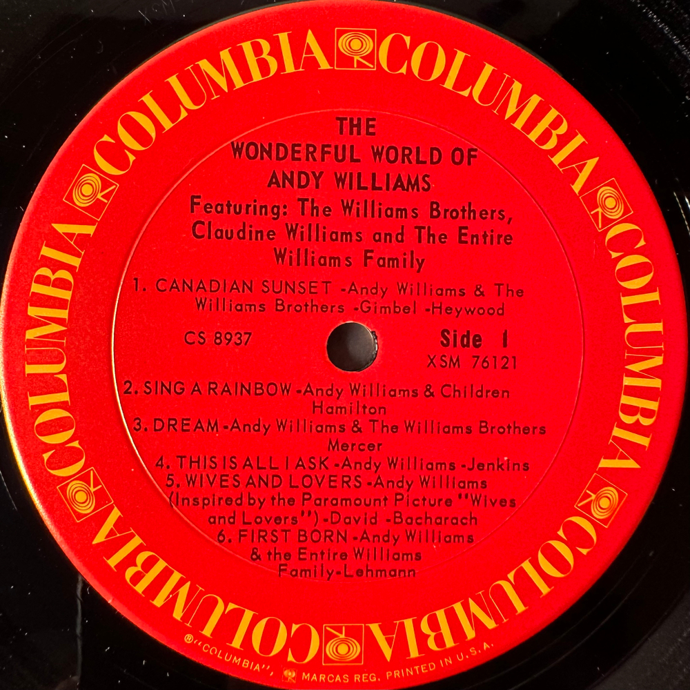 Andy Williams ‎– The Wonderful World Of Andy Williams (США)