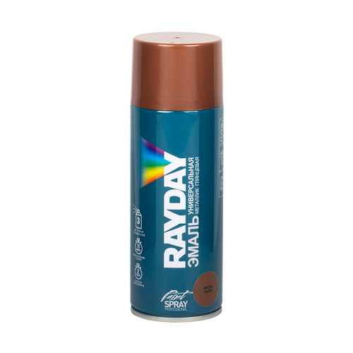 КРАСКА АЭРОЗОЛЬ АКРИЛ. МЕТАЛЛИК МЕДЬ 520 МЛ (12) "RAYDAY" PM-0008---