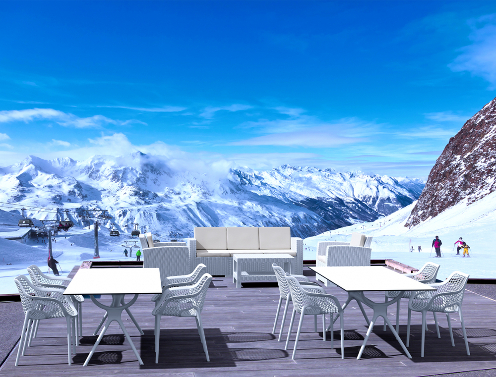 Комплект пластиковой плетеной мебели Siesta Contract Monaco Lounge Set XL, белый