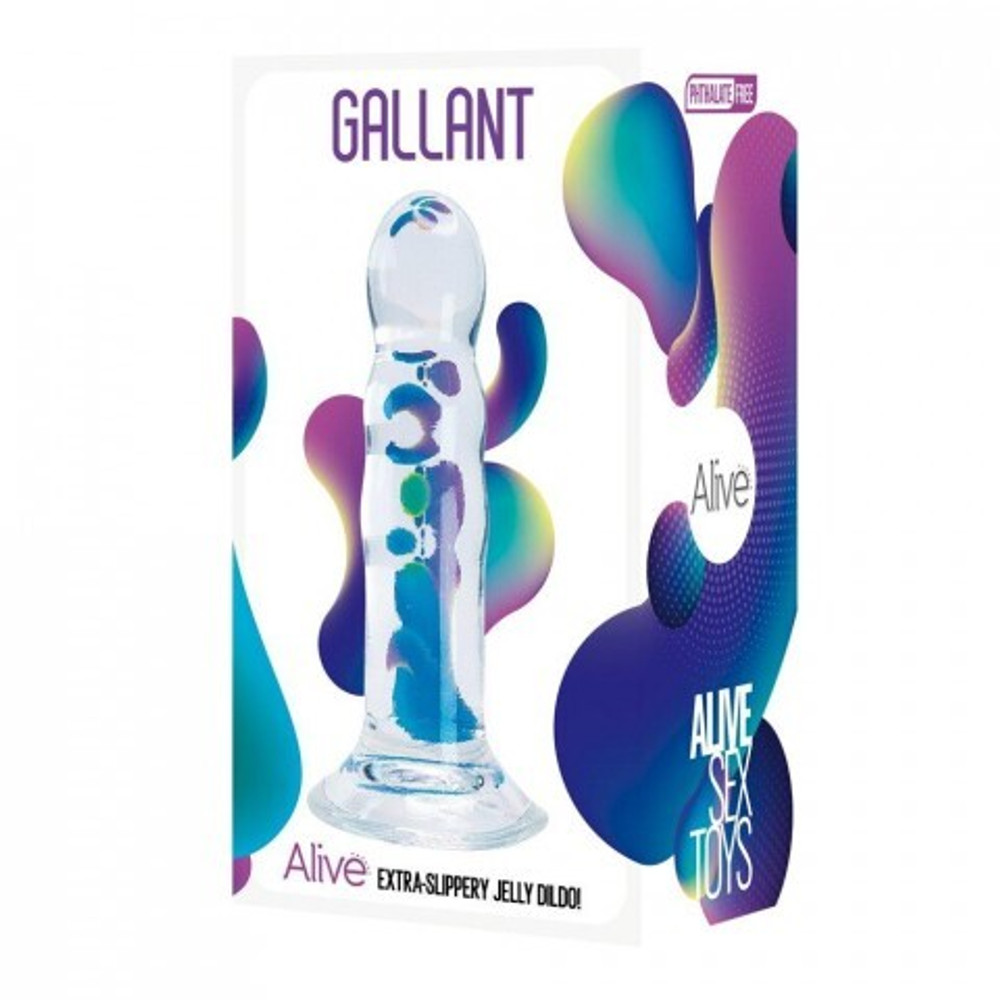 Фаллоимитатор Gallant, прозрачный от Alive (14×3,5 см)