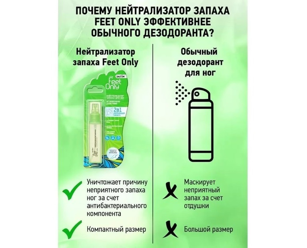 SALTON LADY Feet Comfort Нейтрализатор запаха для ног, 40 мл
