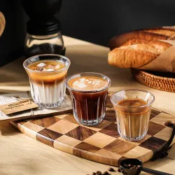 Чашка 90 мл кофейная без ручки ZINC Barista d 7 см h6,8 см стекло P.L. Barbossa [1]