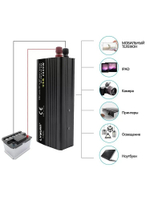 Инвертор 12V-220V 2600W черный универсальная розетка Lvyuan