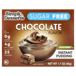Simply Desserts, растительный растворимый пудинг, со вкусом шоколада, 48 г (1,7 унции)
