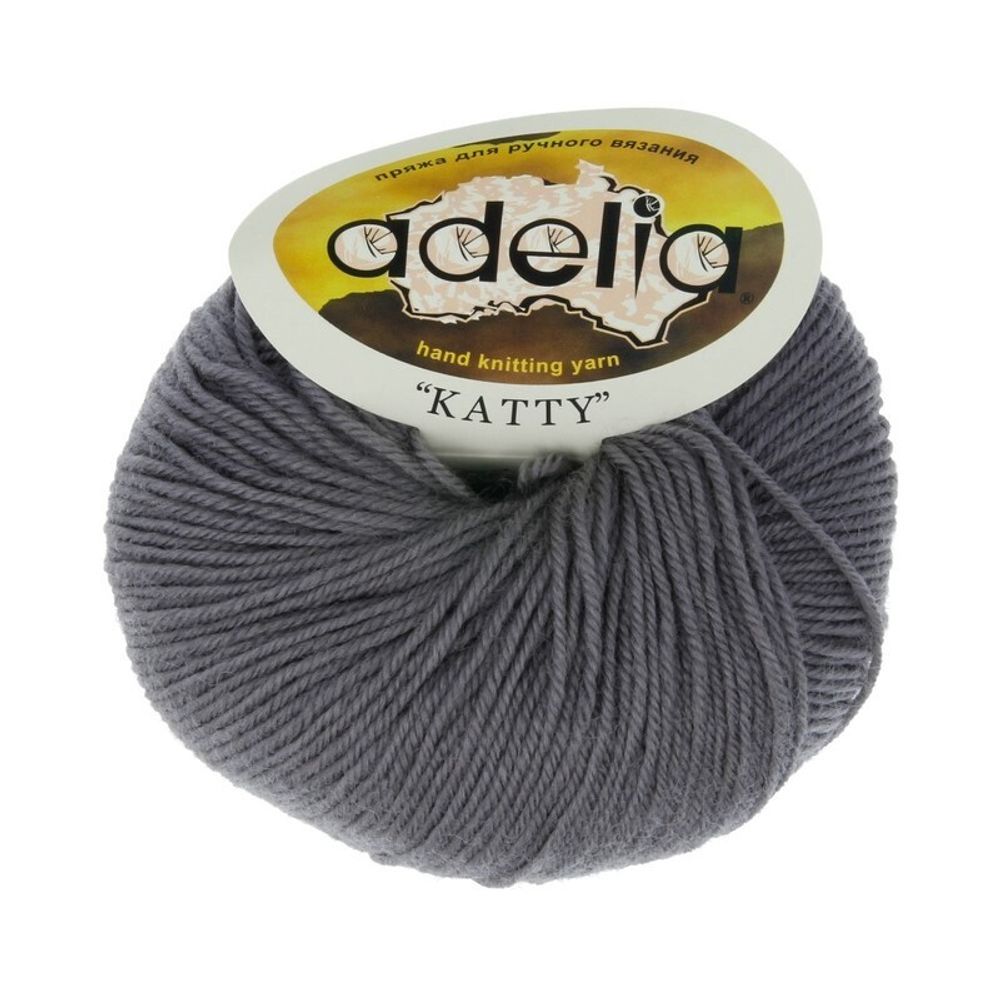 Пряжа Adelia Katty / уп.10 мот. по 50г, 150м, 12 серый Пряжа Adelia Katty / уп.10 мот. по 50г, 150м, 12 серый