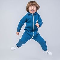 Комбинезон с клапаном и капюшоном "Джинс" утепленный