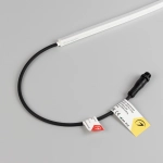 Лента герметичная WAVE-TOP-PU-A144-10x10mm 24V Warm3000 (5 W/m, IP68, 5m, wire x2) (Arlight, Вывод боковой, 3 года)