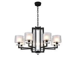 Подвесная люстра Александра 4408+1/C black+gold Newport