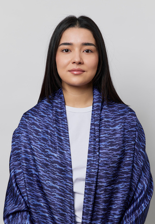Шелковый палантин ARGYMAQ DARK BLUE 68*180