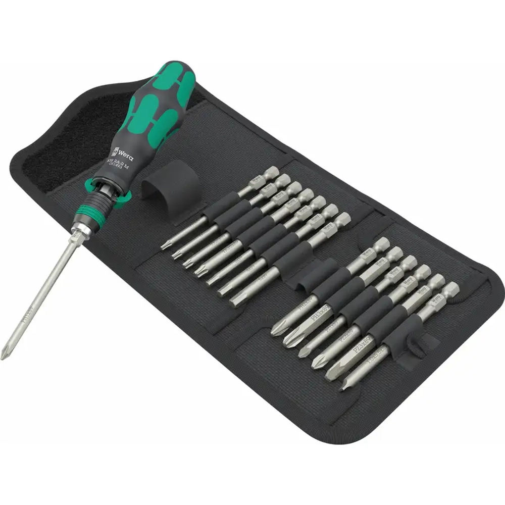 Набор с трещоточной отвёрткой Kraftform Kompakt 838 RA-R M Set 1 WERA 05051061001