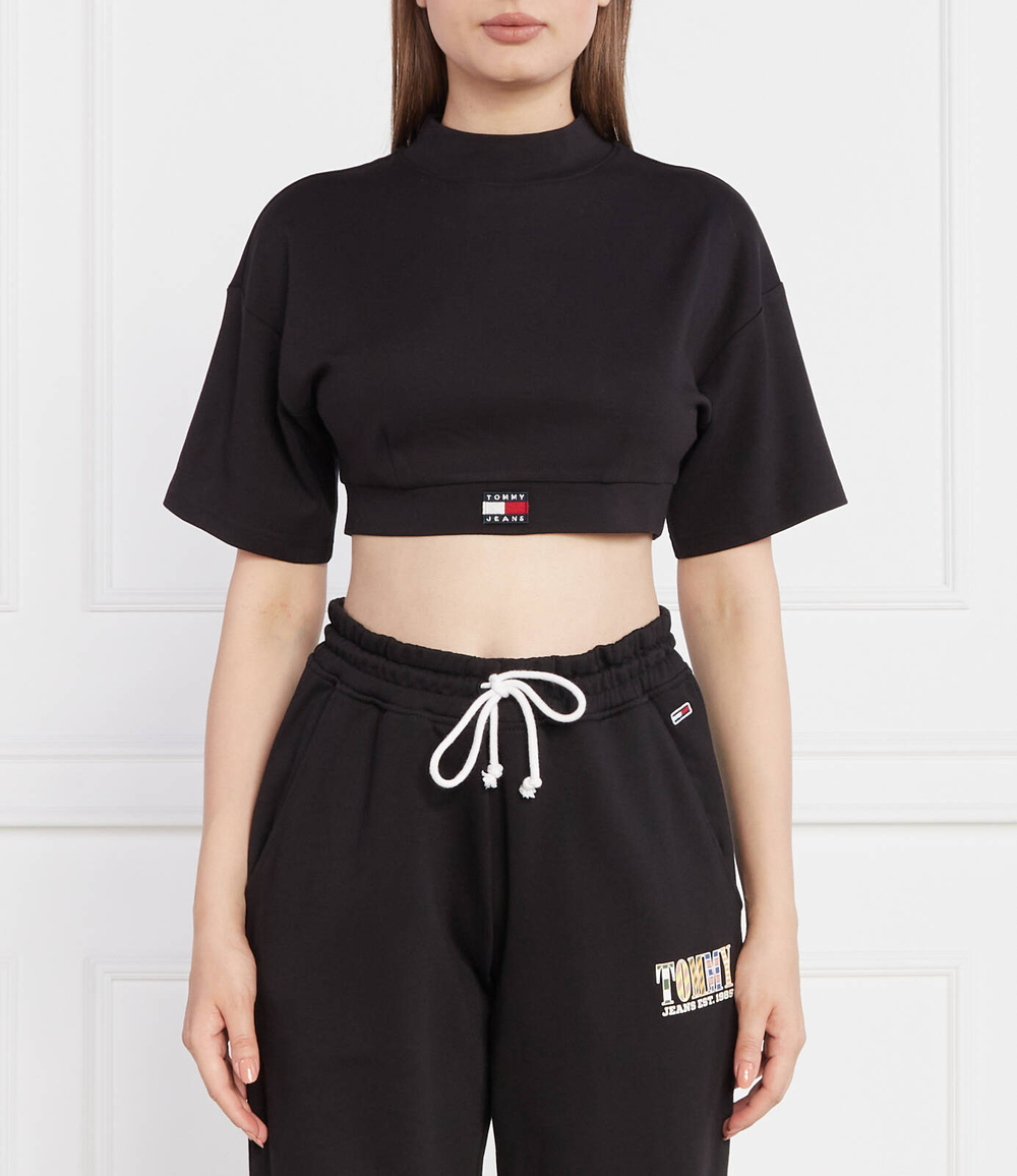Футболка TJW SP CRP XS BADGE MOCK NECK Tommy Jeans - черный(DW0DW16111)