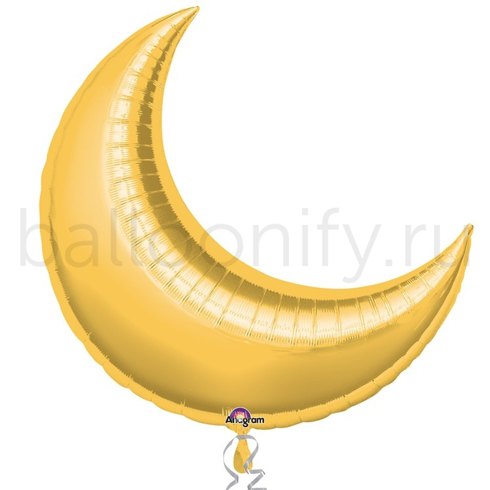 Фольгированная фигура, Месяц 20"/51CM W X 22"/56CM H Металлик Gold