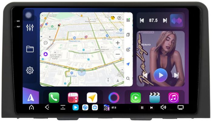 Магнитола для Hyundai Staria 2021+ (монохром) - FarCar S500-TS20 монитор 10.36" 2K QLED на Android 14, Быстрейшая, CarPlay, 4G SIM-слот