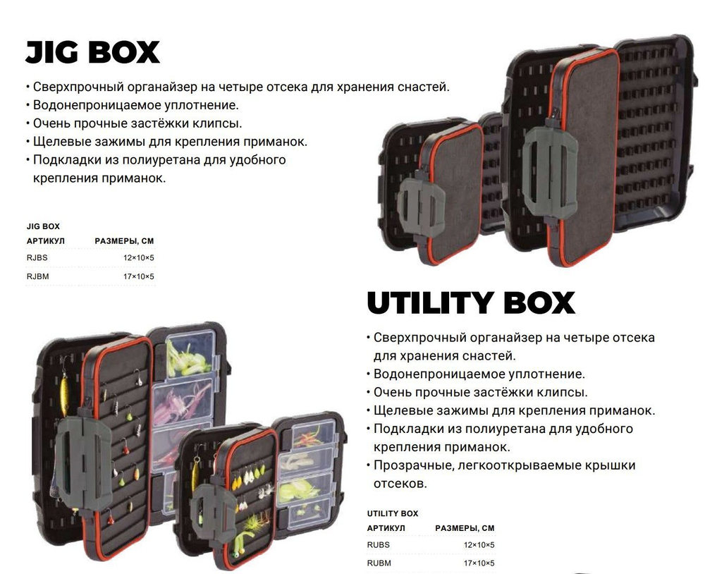 Органайзер рыболовный для приманок RAPALA Utility Box, M, 17 10 5 см