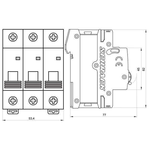 Автоматический выключатель Schrack Technik 3P C 10A 6kA Amparo AM617310--