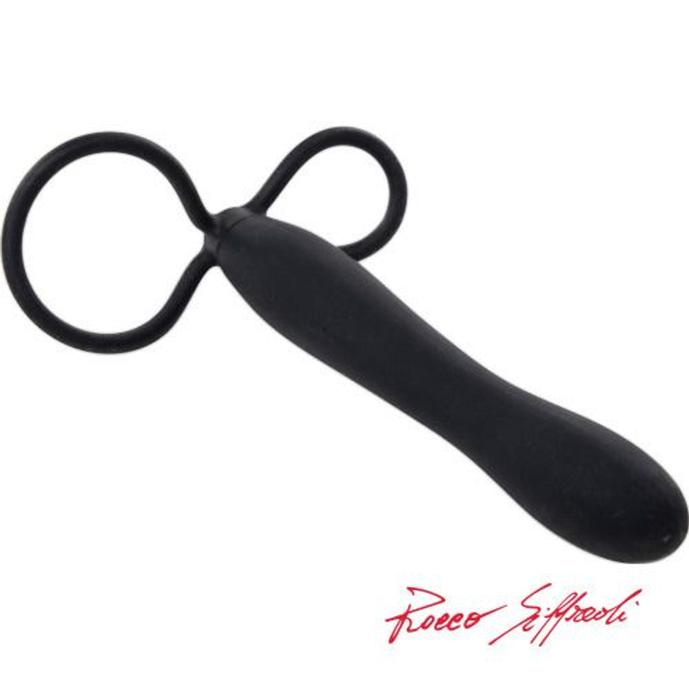 Гладкая насадка для двойного проникновения ROCCO DOUBLE STRAP-ON PUSSY (Цвет: черный)
