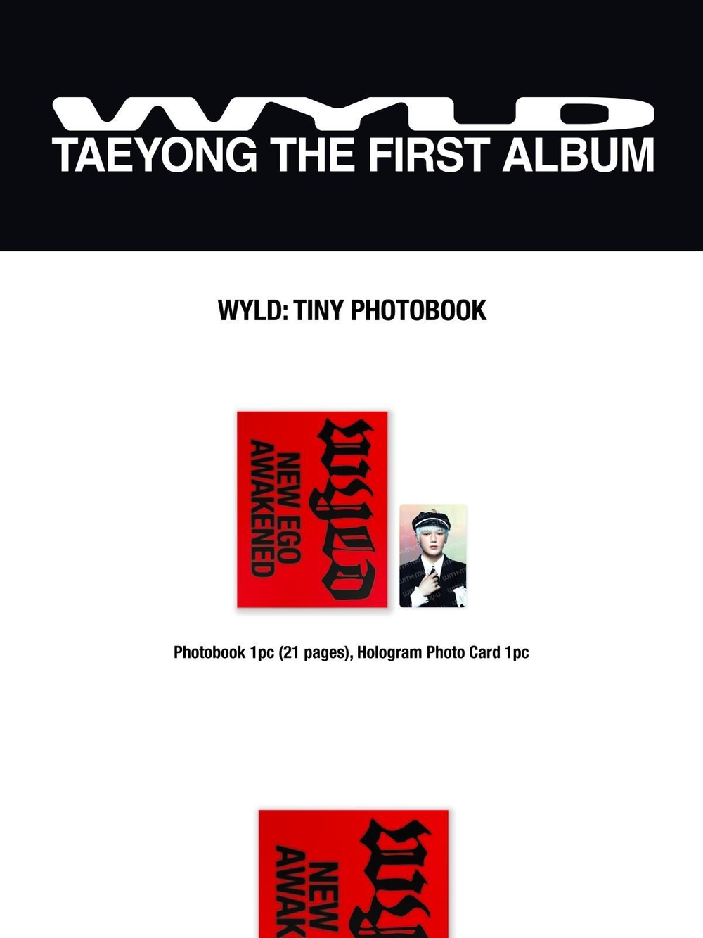 публикация TAEYONG - WYLD 1st ALBUM OFFICIAL MD WYLD: TINY PHOTOBOOK SET