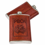 Фляжка РВСН в кожаном чехле