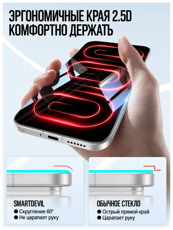 Защитное безрамочное стекло для Poco F9 Pro с автоматической установкой SmartDevil