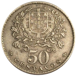 50 сентаво Португальская Республика (1911-1969) 1968 год, Португалия. aUNC