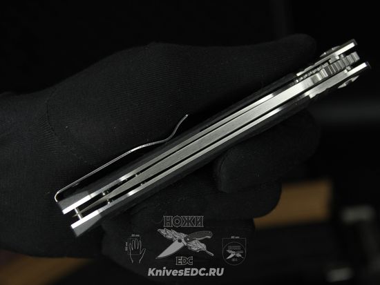 Складной нож REPTILIAN НКВД-03-1 Carbon c клинком из стали D2, рукоять карбон