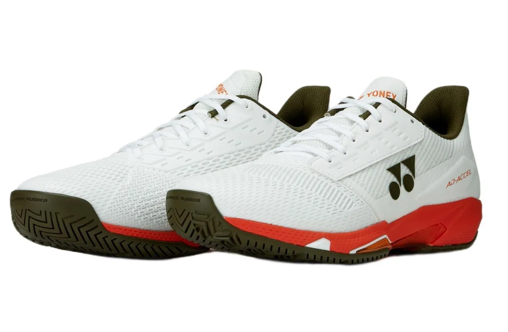 Мужские кроссовки теннисные Yonex Power Cushion AD-Accel - white/orange