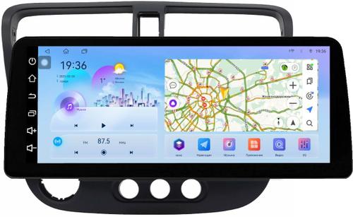 Магнитола для Honda Civic 7 2001-2005 левый руль - FarCar монитор 12.3" 2K QLED на Android 14, Быстрая, CarPlay, 4G SIM-слот