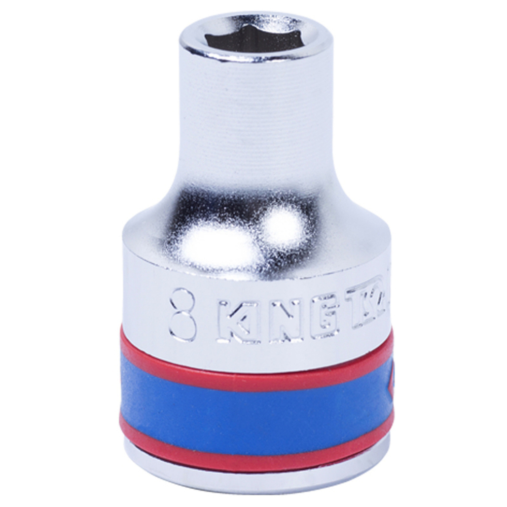KING TONY (433508M) Головка торцевая стандартная шестигранная 1/2", 8 мм