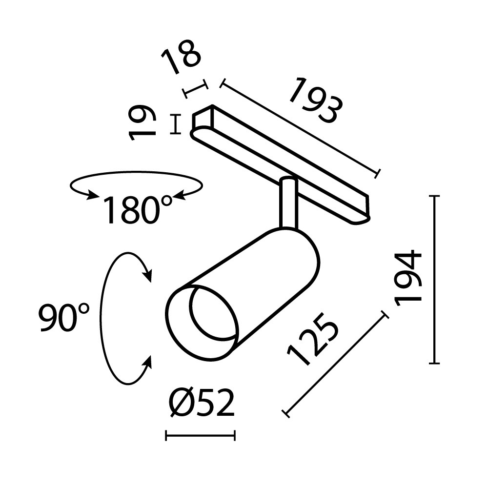 Магнитный трековый светильник Maytoni Focus LED TR032-2-12W3K-M-BBS