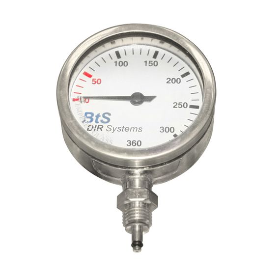 Манометр BtS 360 Bar латунь,стекло, 63 мм