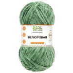 Пряжа Вязь Велюровая / уп.3 мот. по 100 г, 160 м, 15 зеленый