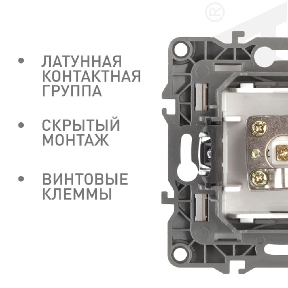 12-3101-12 ЭРА Розетка TV одиночная, IP20, Эра12, графит | Розетки и выключатели