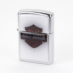 Зажигалка сувенирная Harley Davidson лого на белом